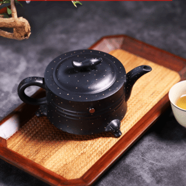 Full Handmade Yixing Zisha Teapot [San Zu Lu Ding] (Shi Huang – 220ml)