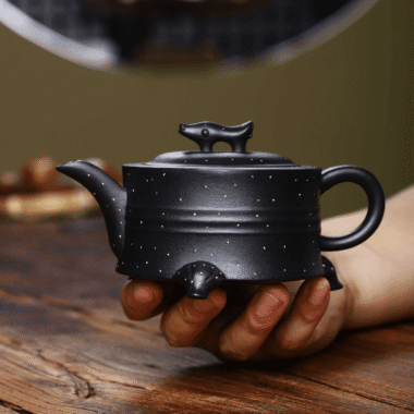 Full Handmade Yixing Zisha Teapot [San Zu Lu Ding] (Shi Huang – 220ml)