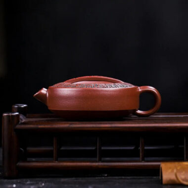 Full Handmade Yixing Zisha Teapot [Shang Shan Ruo Shui] (Di Cao Qing – 160ml)