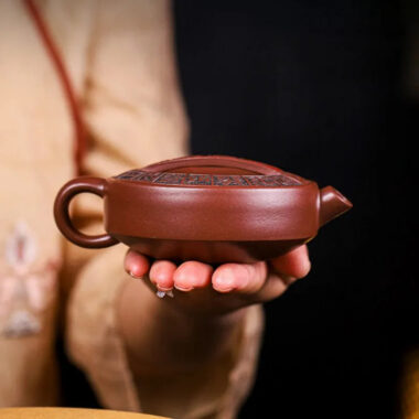 Full Handmade Yixing Zisha Teapot [Shang Shan Ruo Shui] (Di Cao Qing – 160ml)