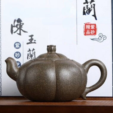 Full Handmade Yixing Zisha Teapot [Shengshi Lianhua Pot] (Qing Duan Ni – 320ml)