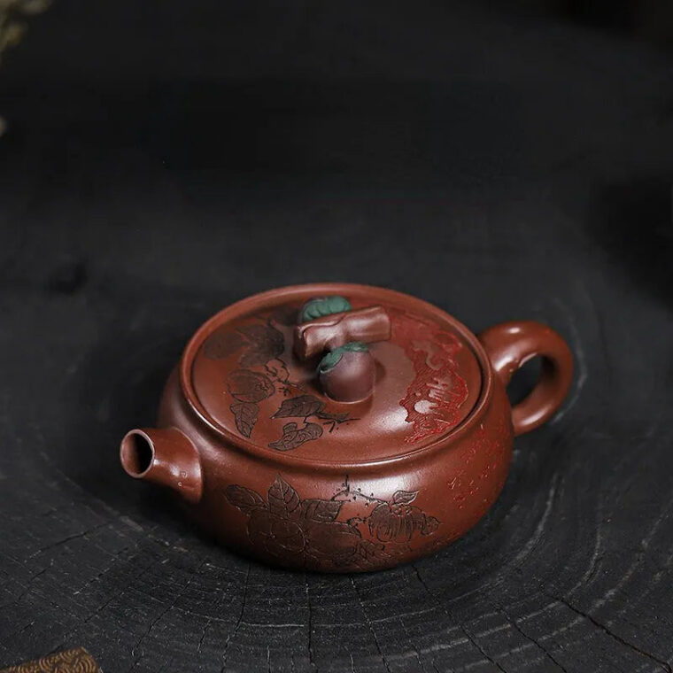 Full Handmade Yixing Zisha Teapot [Shi Shi Ruyi] (Di Cao Qing – 200ml)