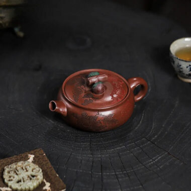 Full Handmade Yixing Zisha Teapot [Shi Shi Ruyi] (Di Cao Qing – 200ml)