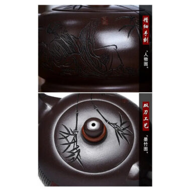 Full Handmade Yixing Zisha Teapot [Shilai Yun Zhuan] (Zi Jia Ni – 380ml)