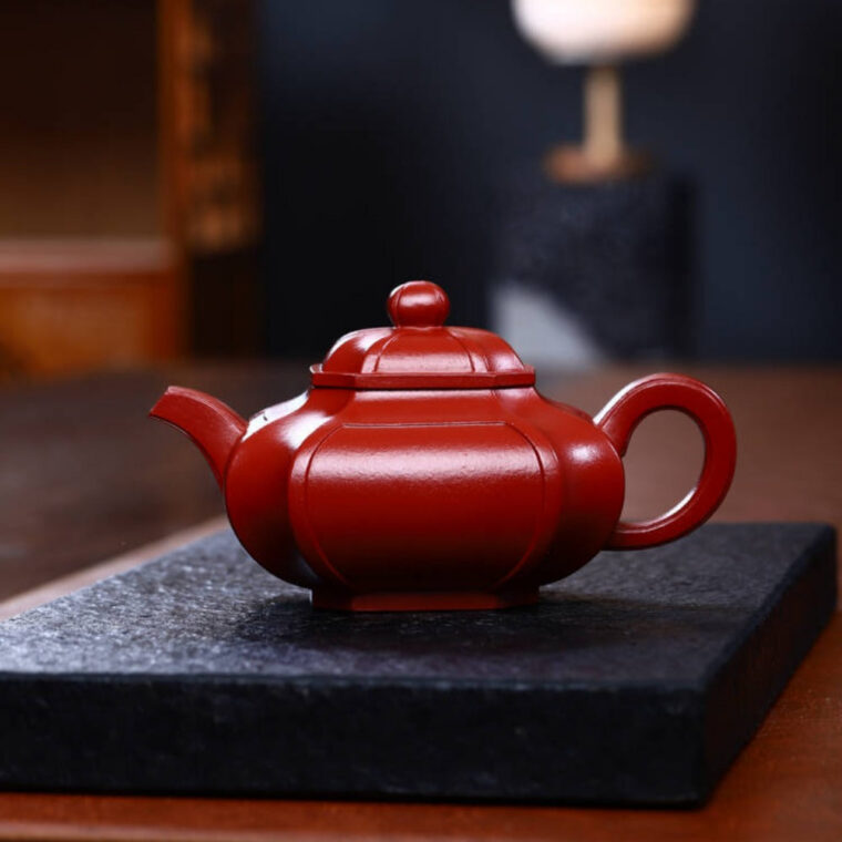 Full Handmade Yixing Zisha Teapot [Sifang Chou Jiao Pot] (Dahongpao – 320ml)