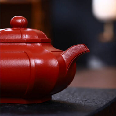 Full Handmade Yixing Zisha Teapot [Sifang Chou Jiao Pot] (Dahongpao – 320ml)