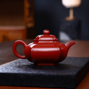 Full Handmade Yixing Zisha Teapot [Sifang Chou Jiao Pot] (Dahongpao – 320ml)