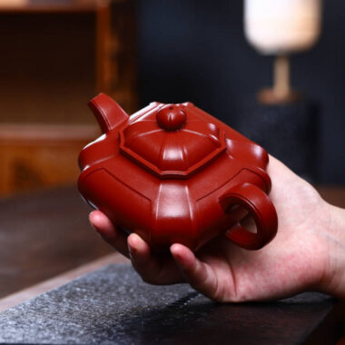 Full Handmade Yixing Zisha Teapot [Sifang Chou Jiao Pot] (Dahongpao – 320ml)