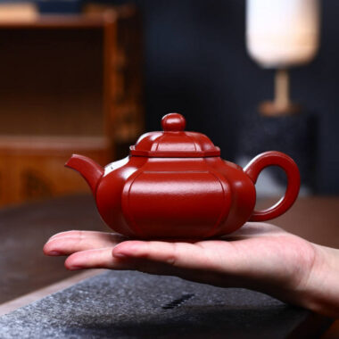 Full Handmade Yixing Zisha Teapot [Sifang Chou Jiao Pot] (Dahongpao – 320ml)