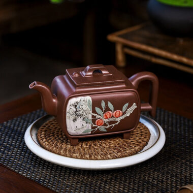 Full Handmade Yixing Zisha Teapot [Sifang Kai Chuang] (Zi Ni – 520ml)
