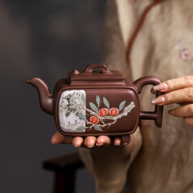 Full Handmade Yixing Zisha Teapot [Sifang Kai Chuang] (Zi Ni – 520ml)
