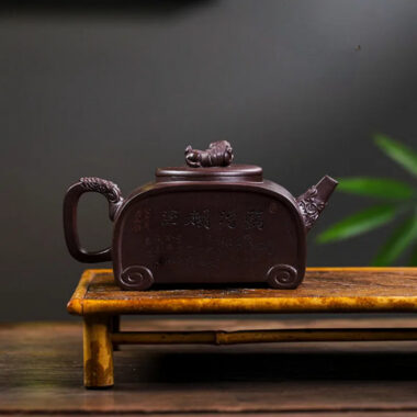 Full Handmade Yixing Zisha Teapot [Sifang Ruishou] (Lao Zi Ni – 460ml)