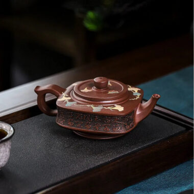 Full Handmade Yixing Zisha Teapot [Sifang Yubi] (Di Cao Qing – 250ml)