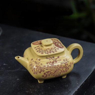 Full Handmade Yixing Zisha Teapot [Song Yun Cha Xiang] (Bensan Lu Ni – 400ml)
