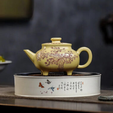 Full Handmade Yixing Zisha Teapot [Song Yun Cha Xiang] (Bensan Lu Ni – 400ml)