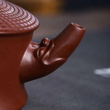 Full Handmade Yixing Zisha Teapot [Tianxia Liangcang Pot] (Zao Hong Ni – 400ml)