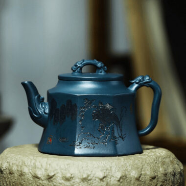 Full Handmade Yixing Zisha Teapot [Wei Er Bu Zheng] (Tian Qing Ni – 260ml)