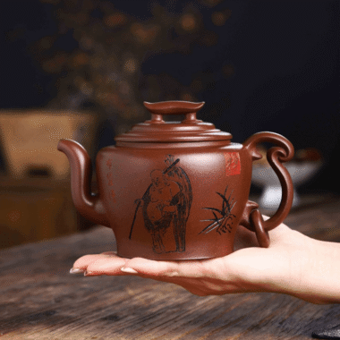 Full Handmade Yixing Zisha Teapot [Wengu Zhixin] (Di Cao Qing – 460ml)