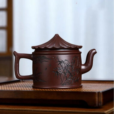 Full Handmade Yixing Zisha Teapot [World Granary] (Zi Jia Ni – 280ml)