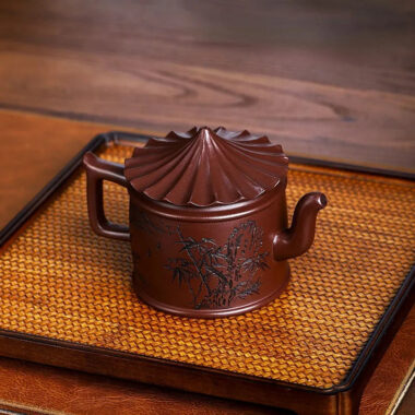 Full Handmade Yixing Zisha Teapot [World Granary] (Zi Jia Ni – 280ml)