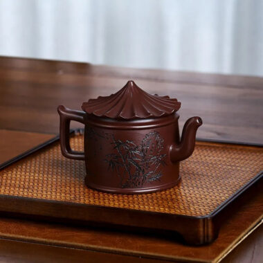 Full Handmade Yixing Zisha Teapot [World Granary] (Zi Jia Ni – 280ml)