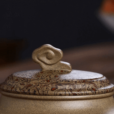Full Handmade Yixing Zisha Teapot [Wucai Xiangyun] (Qing Duan/Jiao Ni – 330ml)