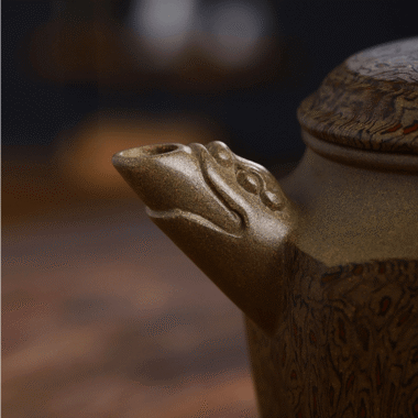 Full Handmade Yixing Zisha Teapot [Wucai Xiangyun] (Qing Duan/Jiao Ni – 330ml)