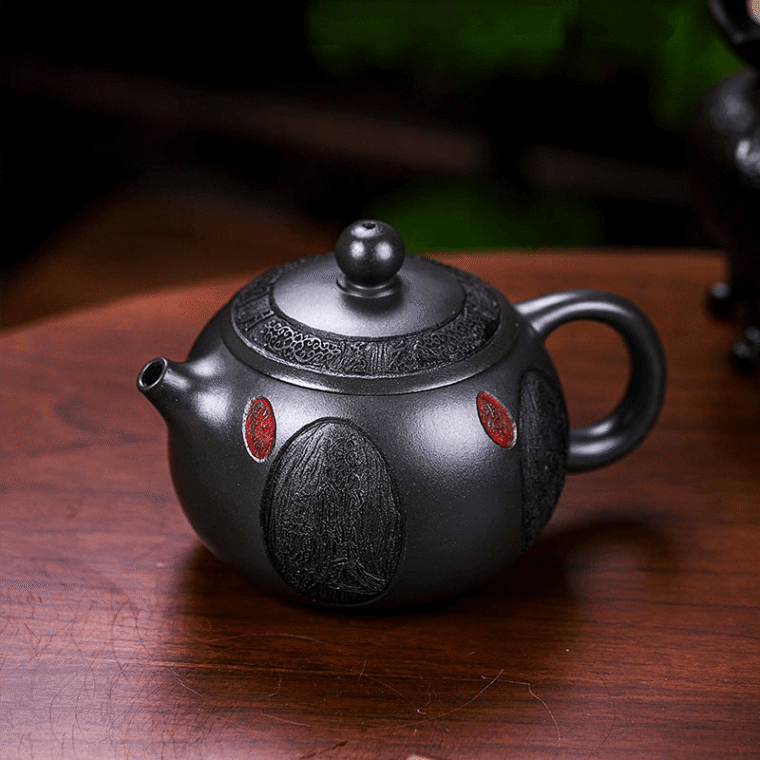 Full Handmade Yixing Zisha Teapot [Xiang Yun Xishi] (Shenjing Mo Lu Ni – 430ml)