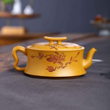 Full Handmade Yixing Zisha Teapot [Xiangyuan Yiqing] (Huangjin Duan – 300ml)