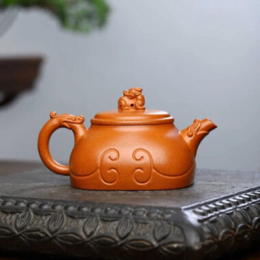Full Handmade Yixing Zisha Teapot [Xiangyun Ruyi Pot] (Jiang Po Ni – 300ml)