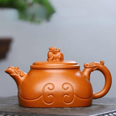 Full Handmade Yixing Zisha Teapot [Xiangyun Ruyi Pot] (Jiang Po Ni – 300ml)