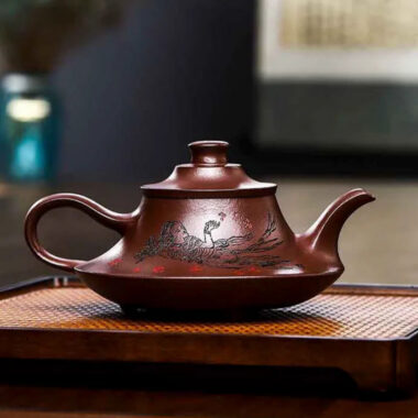 Full Handmade Yixing Zisha Teapot [Xiannu San Hua] (Shi Hong – 360ml)