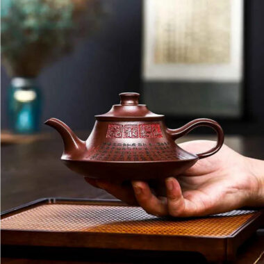 Full Handmade Yixing Zisha Teapot [Xiannu San Hua] (Shi Hong – 360ml)