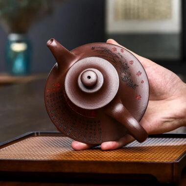 Full Handmade Yixing Zisha Teapot [Xiannu San Hua] (Shi Hong – 360ml)