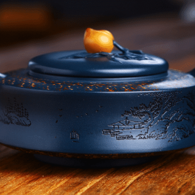 Full Handmade Yixing Zisha Teapot [Xiantao] (Tian Qing Ni – 350ml)