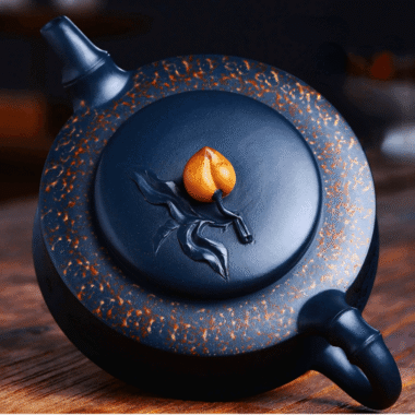 Full Handmade Yixing Zisha Teapot [Xiantao] (Tian Qing Ni – 350ml)