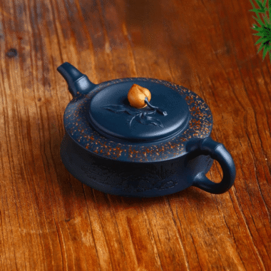 Full Handmade Yixing Zisha Teapot [Xiantao] (Tian Qing Ni – 350ml)