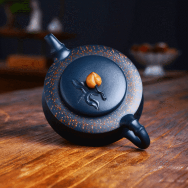 Full Handmade Yixing Zisha Teapot [Xiantao] (Tian Qing Ni – 350ml)