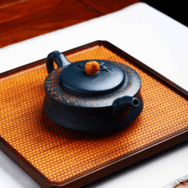 Full Handmade Yixing Zisha Teapot [Xiantao] (Tian Qing Ni – 350ml)