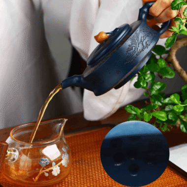 Full Handmade Yixing Zisha Teapot [Xiantao] (Tian Qing Ni – 350ml)