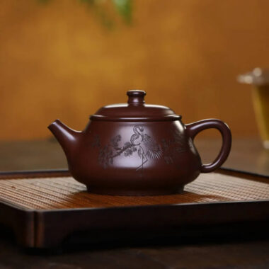 Full Handmade Yixing Zisha Teapot [Xin Pan Pot] (Zi Ni – 200ml)