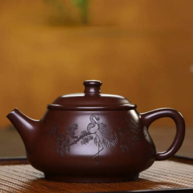 Full Handmade Yixing Zisha Teapot [Xin Pan Pot] (Zi Ni – 200ml)