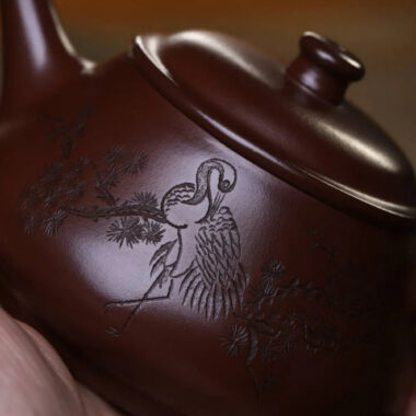 Full Handmade Yixing Zisha Teapot [Xin Pan Pot] (Zi Ni – 200ml)