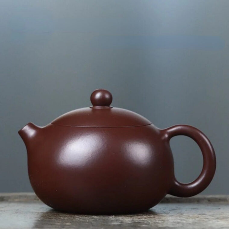 Full Handmade Yixing Zisha Teapot [Xishi Pot] (Zi Zhu Ni – 120/200ml)