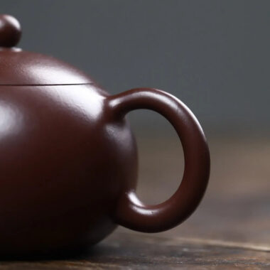 Full Handmade Yixing Zisha Teapot [Xishi Pot] (Zi Zhu Ni – 120/200ml)