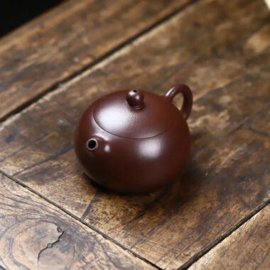 Full Handmade Yixing Zisha Teapot [Xishi Pot] (Zi Zhu Ni – 120/200ml)