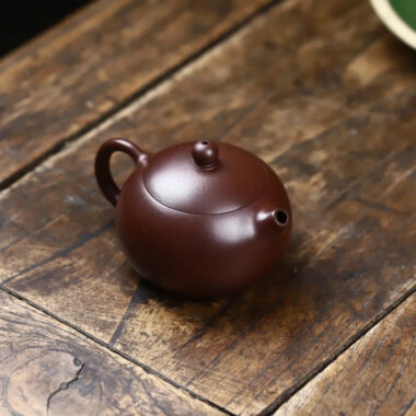 Full Handmade Yixing Zisha Teapot [Xishi Pot] (Zi Zhu Ni – 120/200ml)