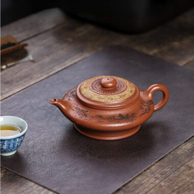 Full Handmade Yixing Zisha Teapot [Xu Bian] (Hong Jiang Po Ni – 430ml)