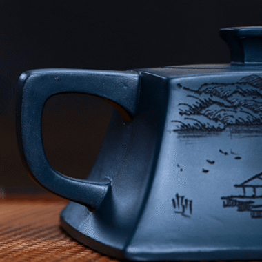 Full Handmade Yixing Zisha Teapot [Ya Sifang] (Tian Qing Ni – 300ml)