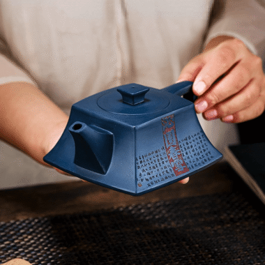 Full Handmade Yixing Zisha Teapot [Ya Sifang] (Tian Qing Ni – 300ml)